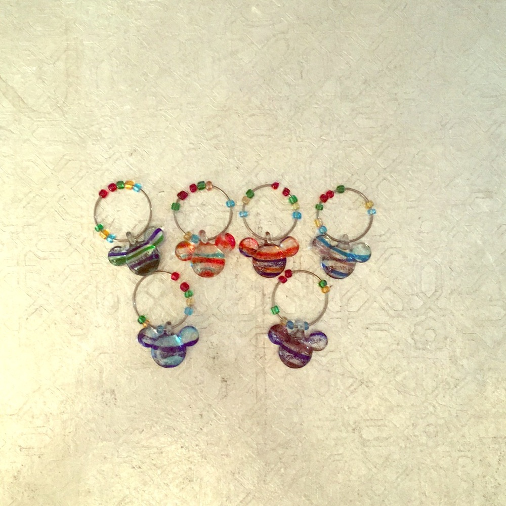 Disney themed wine charms